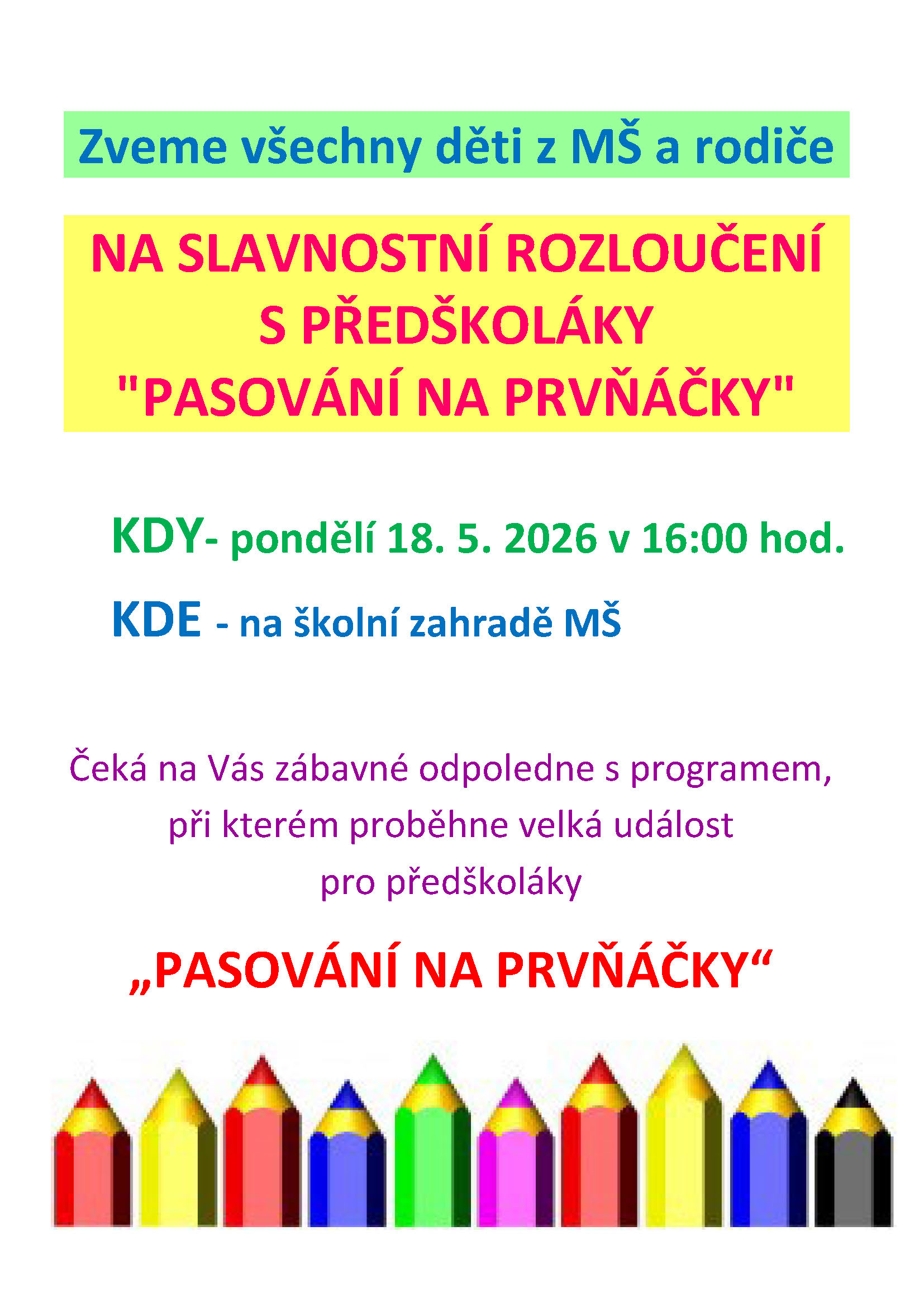 Pasování na prvňáčky